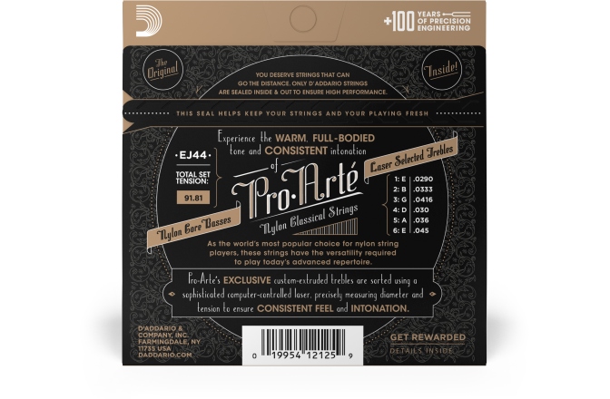 Set corzi chitara clasica Daddario EJ44 Pro-Arte Extra-Hard Tension