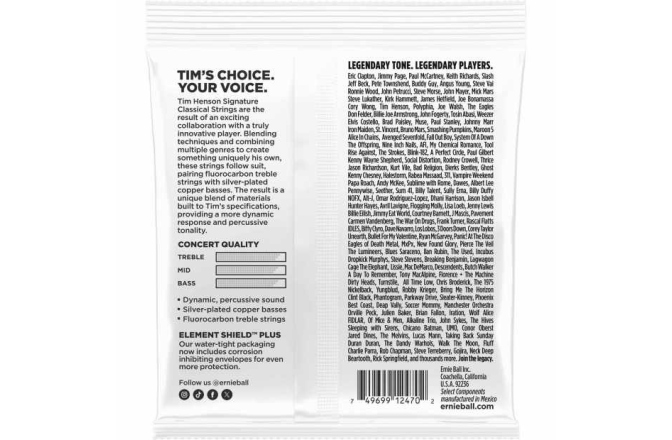 Set corzi chitară clasică Ernie Ball Tim Henson Signature Classical Medium 3829