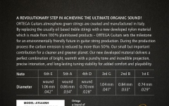 Set corzi chitara clasică Ortega AGS Guitar Strings Organic Nylon Treble - Hard + Extra D String