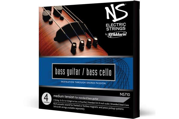 Daddario NS Electric Bass/Cello String Set 4/4 Scale MT