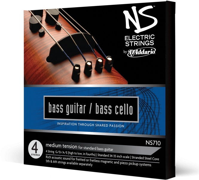 Daddario NS Electric Bass/Cello String Set 4/4 Scale MT