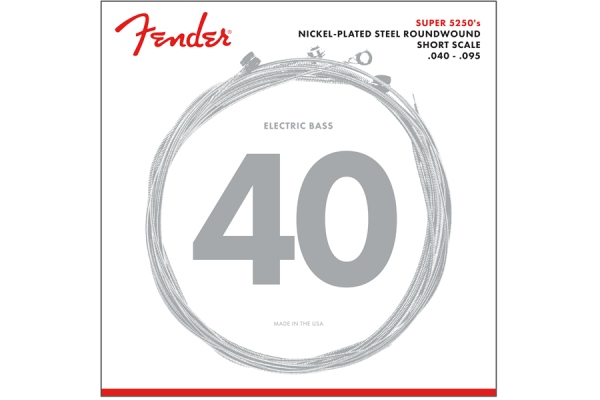 Super 5250 Bass Strings Nickel-Plated Steel Roundwound Short Scale 5250XL .040-.095 Gauges
