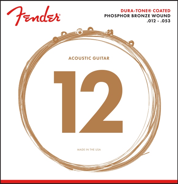 Fender 860L Phosphor Bronze Dura-Tone Coated 12-53