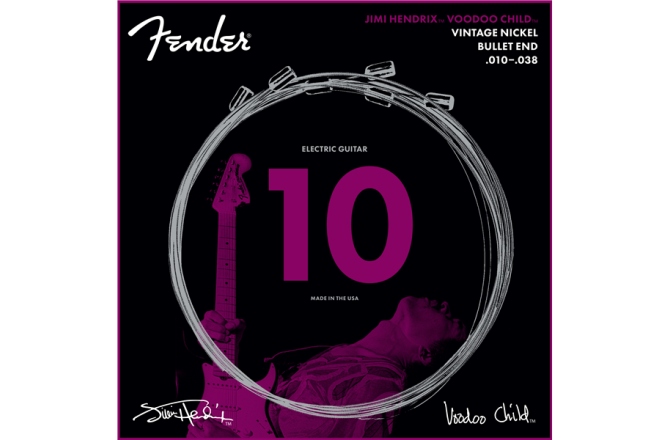 Set corzi de Chitară Fender Hendrix Voodoo Child Bullet End Nickel 10-38
