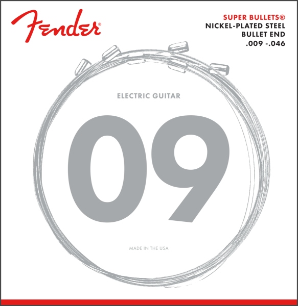 Fender Super Bullet Strings Nickel Plated Steel Bullet End 3250LR Gauges .009-.046