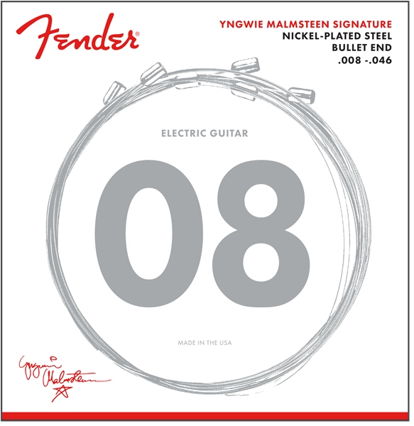 Fender Yngwie Malmsteen Signature Electric Guitar Strings .008-.046 Gauges Nickel-Plated Steel