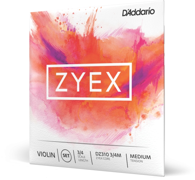 Daddario Zyex Violin String Set 3/4 Scale MT