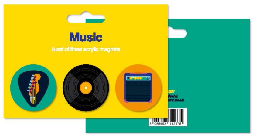My World: Magnets - Music, Set of 3
