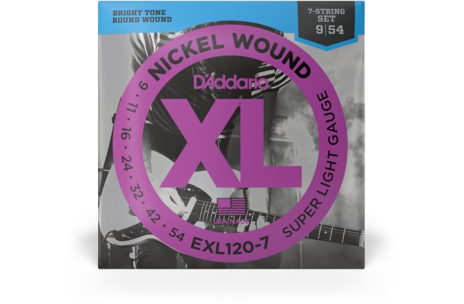 Set de 7 corzi Daddario EXL120-7 Super Light 9-54