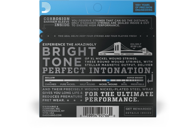 Set de 7 corzi Daddario EXL120-7 Super Light 9-54