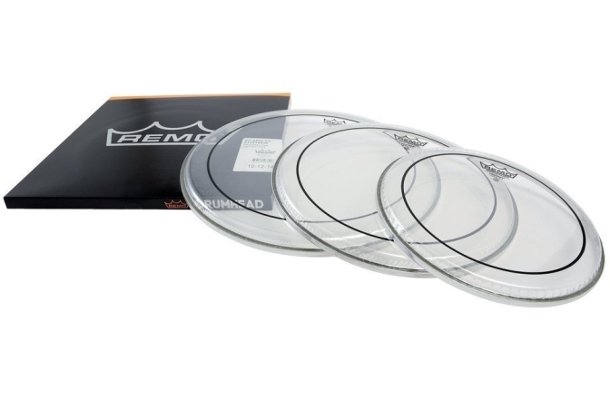 Set de Fețe de Tobe Remo Pinstripe Clear Pro Pack 10/12/14 Set