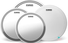 Set de feţe de tobe Evans EC2S Clear Standard Pack (12" 13" 16") with 14" HD Dry Snare Batter