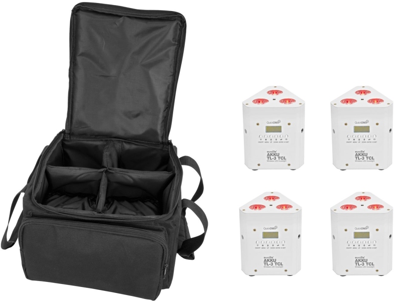 Eurolite Set 4x AKKU TL-3 TCL white + SB-4 Soft Bag