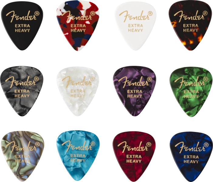 Fender 351 Shape Celluloid Medley Extra Heavy (12)
