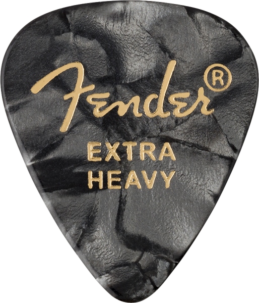 Fender 351 Shape Premium Picks Extra Heavy Black Moto 12 Count
