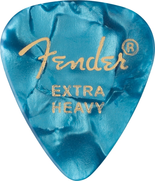 Fender 351 Shape Premium Picks Extra Heavy Ocean Turquoise 12 Count