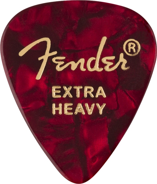 Fender 351 Shape Premium Picks Extra Heavy Red Moto 12 Count