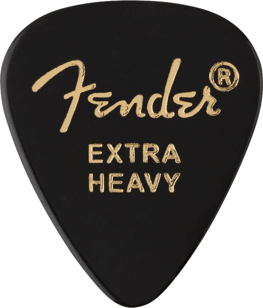 Fender Classic Celluloid Black 351 Shape Extra Heavy 12 Count