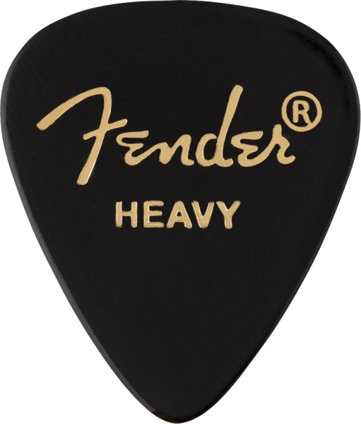 Fender Classic Celluloid Black 351 Shape Heavy 12 Count