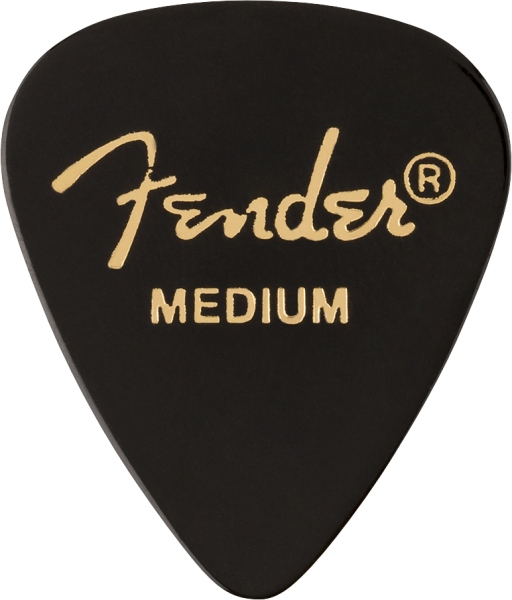 Fender Classic Celluloid Black 351 Shape Medium 12 Count