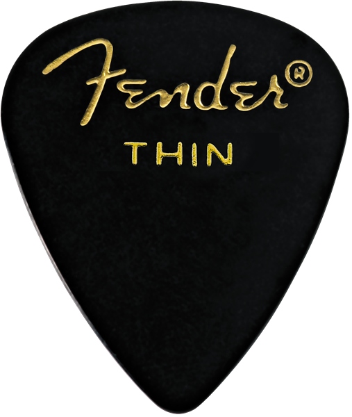 Fender Classic Celluloid Black 351 Shape Thin 144 Count - Inactiv!