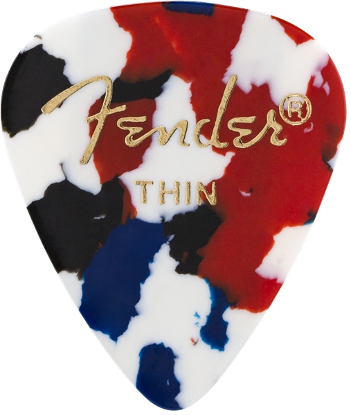 Fender Classic Celluloid Confetti 351 Shape Thin 12 Count