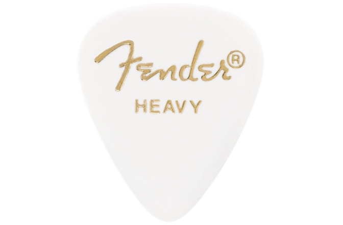 Set de pene Fender Classic Celluloid White 351 Shape Heavy 144 Count