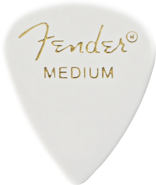 Fender Classic Celluloid White 351 Shape Medium 12 Count
