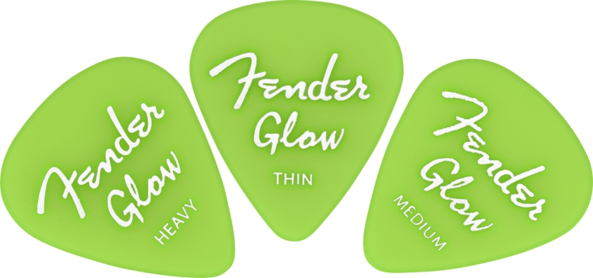 Fender Glow In The Dark 351 Picks 12-Pack