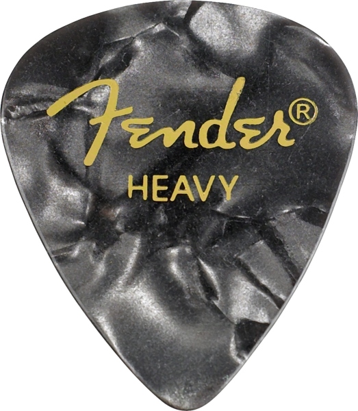 Fender Premium Celluloid 351 Shape Picks Heavy Black Moto 12-Pack