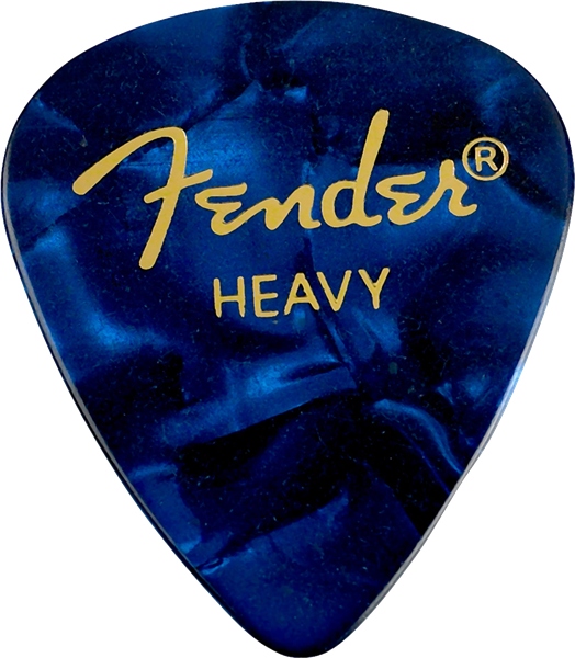 Fender Premium Celluloid 351 Shape Picks Heavy Blue Moto 144-Pack