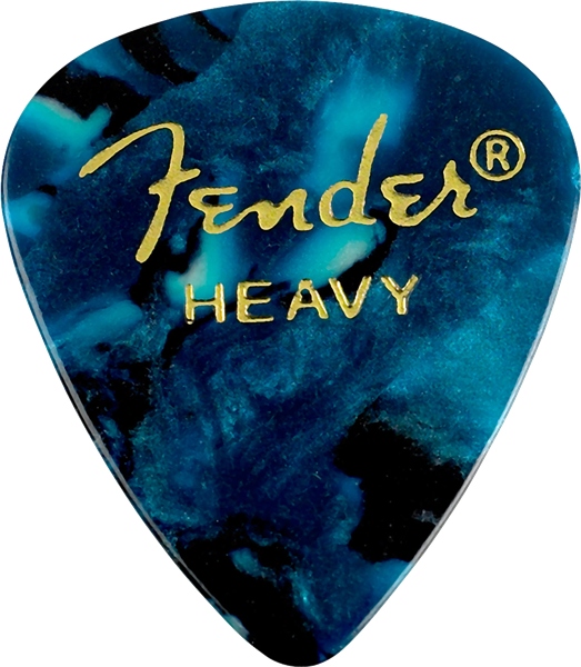 Fender Premium Celluloid 351 Shape Picks Heavy Ocean Turquoise 144-Pack