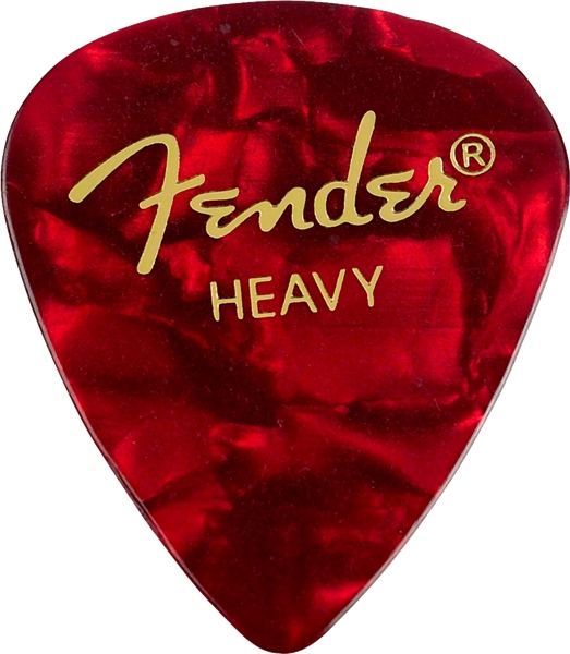 Fender Premium Celluloid 351 Shape Picks Heavy Red Moto 144-Pack