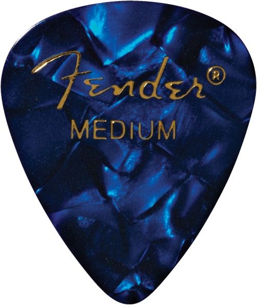 Fender Premium Celluloid 351 Shape Picks Medium Blue Moto 12-Pack