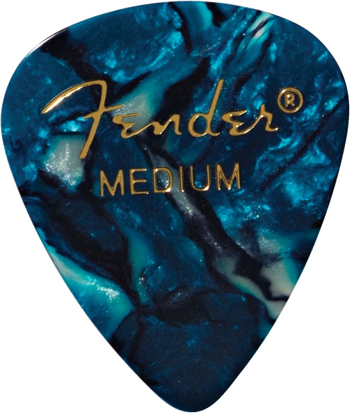 Fender Premium Celluloid 351 Shape Picks Medium Ocean Turquoise 12-Pack