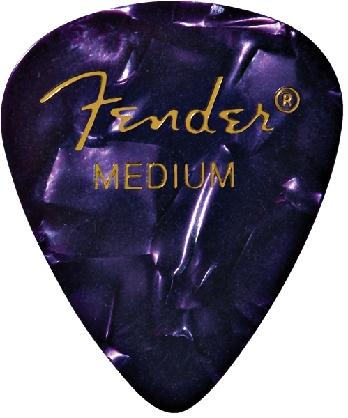 Fender Premium Celluloid 351 Shape Picks Medium Purple Moto 12-Pack