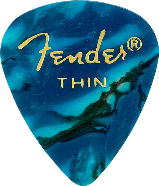 Fender Premium Celluloid 351 Shape Picks Thin Ocean Turquoise 144-Pack