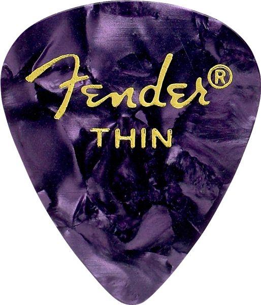 Fender Premium Celluloid 351 Shape Picks Thin Purple Moto 12-Pack