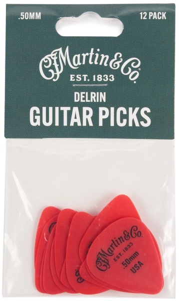 Martin Guitars Pick Pack Delrin 050 RED