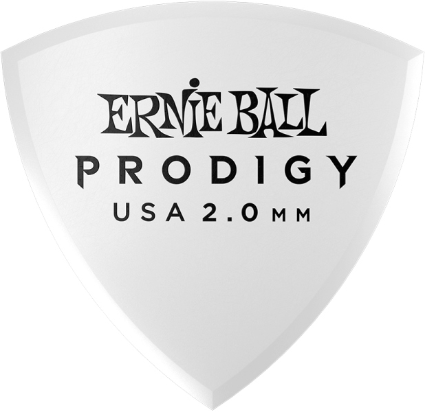 Ernie Ball White Rounded Triangle Prodigy Pick Pack 6