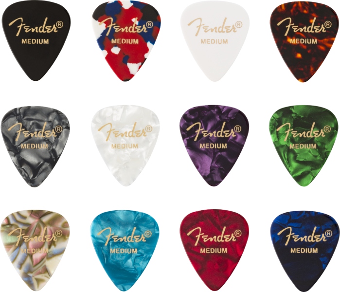 Fender Celluloid Medley 351 Medium 12 Set
