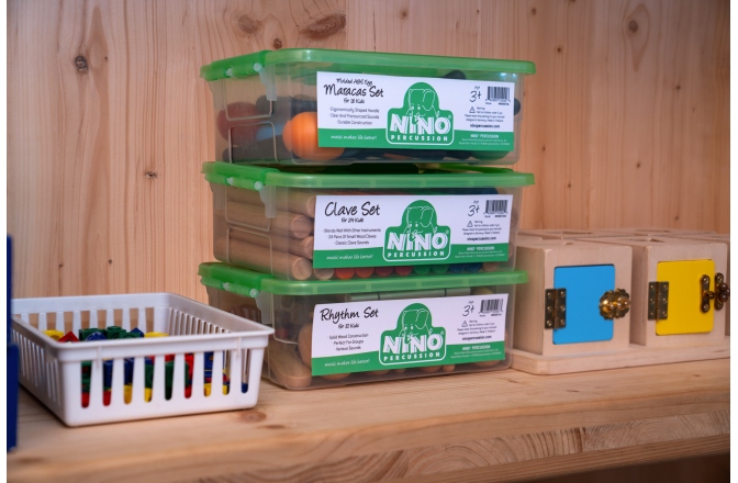 Set de percuţie Nino Percussion Wooden Rhythm Box Set