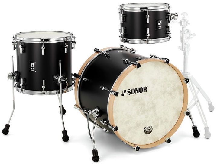 Set de tobe acustice din 3 piese Sonor SQ1 STUDIO GT Black