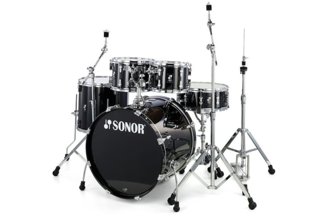 Set de tobe acustice din 5 piese Sonor AQ1 Stage Set Piano Black