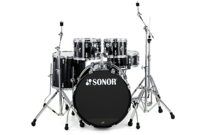 Set de tobe acustice din 5 piese Sonor AQ1 Stage Set Piano Black