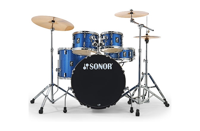 Set de tobe acustice din 5 piese Sonor AQX Stage Kit Blue Ocean Sparkle