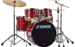 Set de tobe acustice din 5 piese Sonor AQX Studio Kit Red Moon Sparkle