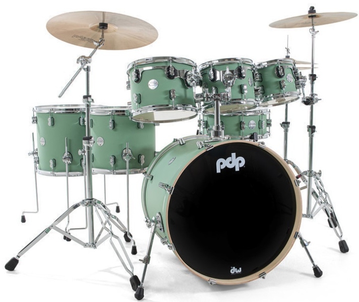 DW PDP Concept Maple Satin Seafoam 7pcs HW800 PDCM2217SF
