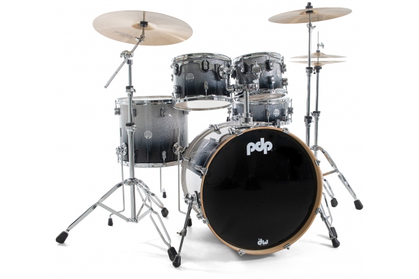 DW PDP Concept Maple Silver to Black Fade 22