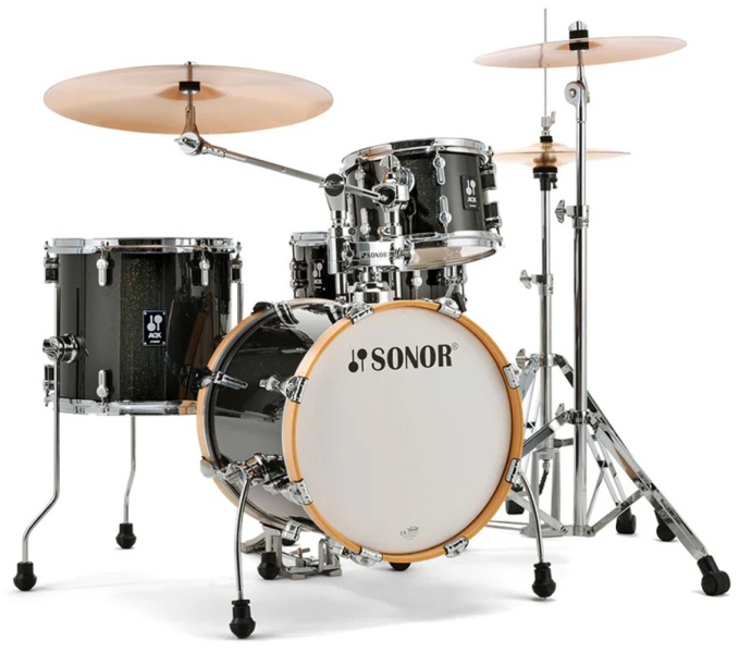 Sonor AQX Jungle Shell Set WM Black Midnight Sparkle